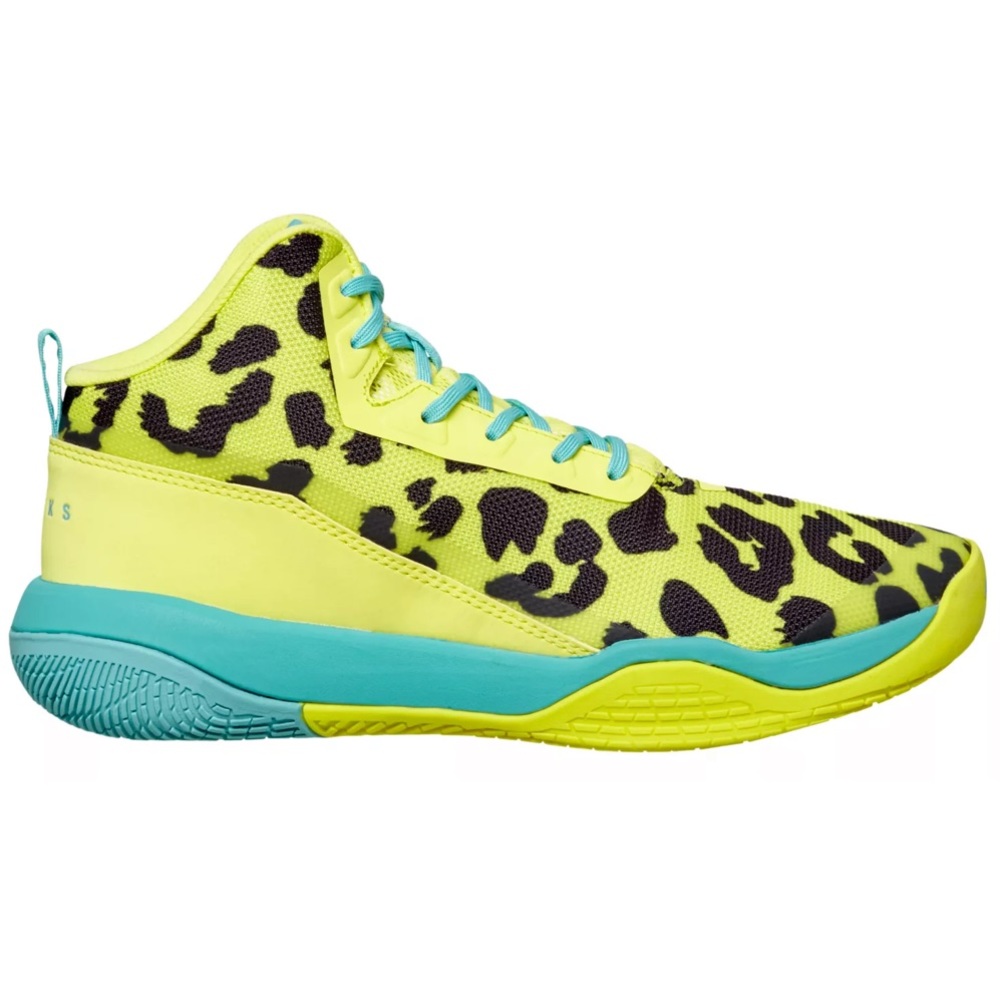 NWOB Moolah Kicks Women's Moolah Phantom 1 Basketball Shoes 6.5 Yellow Teal